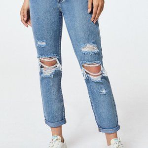 PacSun Ripped Mid-Wash Mom Jeans